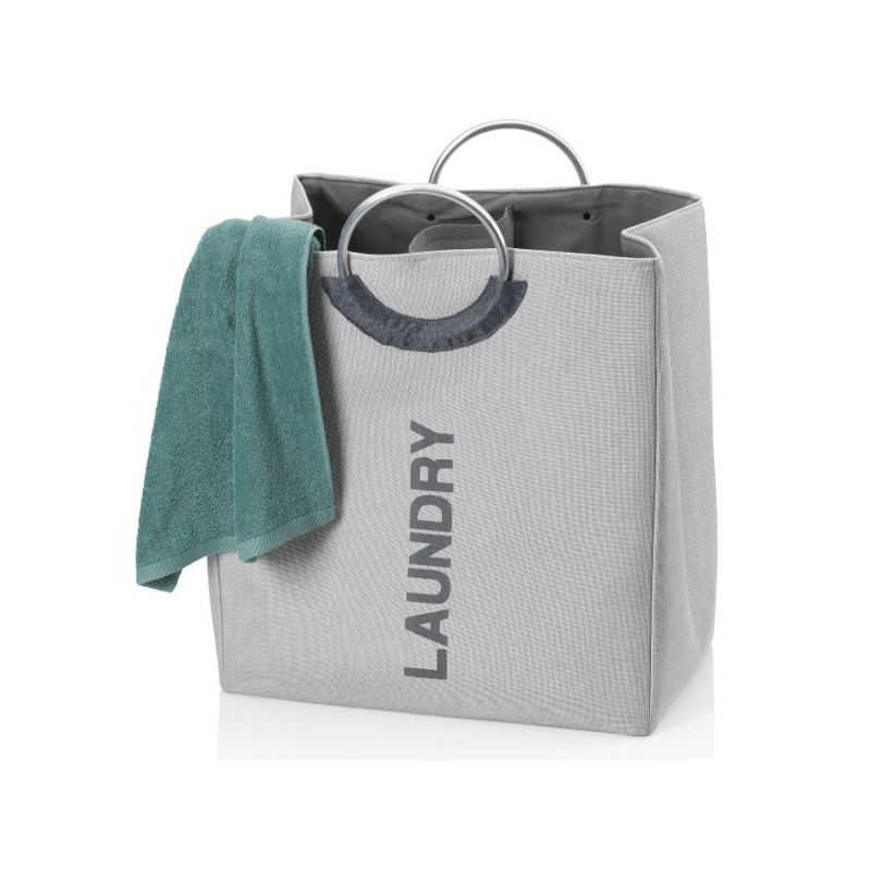 SAC A LINGE PALMA GRIS ROCHER 50X29X54CM*N KELA - 24401