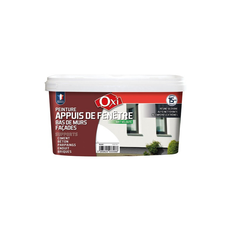 OXI PEINTURE APPUIS FENETRE 2.5L BLANC OXI - OXSAF2.5BL15