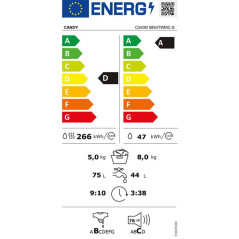 Candy LS SMART PRO INVERTER 8+5 kgs 1500 trs moteur BLDC, couleur White CANDY - CSOW5854TWMC-47