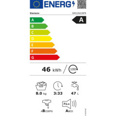 Siemens LL FRONT ESSORAGE VARIABLE SIEMENS WM12N228FR