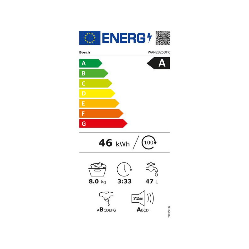 LL FRONT ESSORAGE VARIABLE BOSCH WAN28258FR