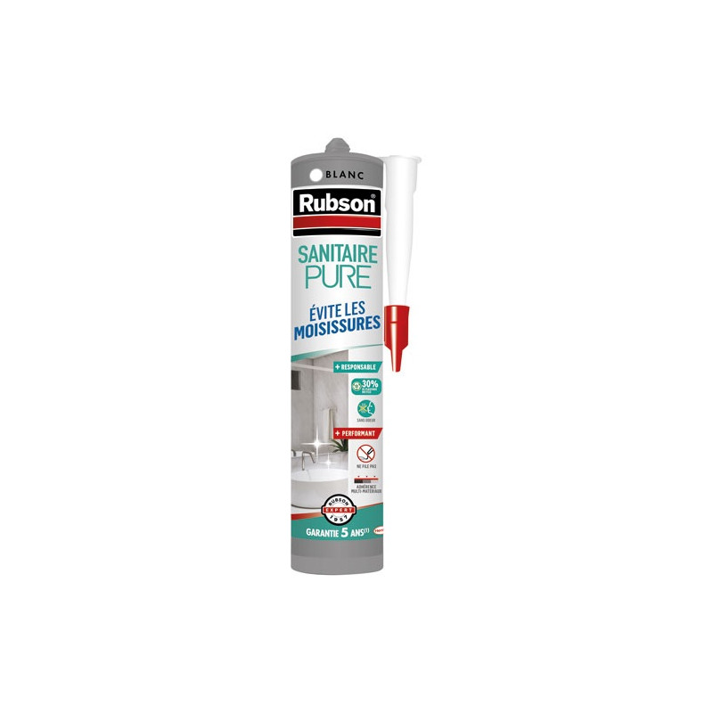 MASTIC PURE SANITAIRE BLANC 280ML RUBSON - 2682871