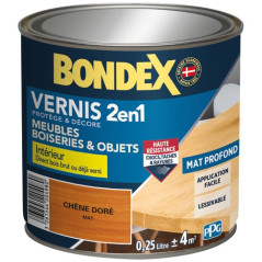 BONDEX VERNIS CHENE DORE MAT 250ML BONDEX - 446432