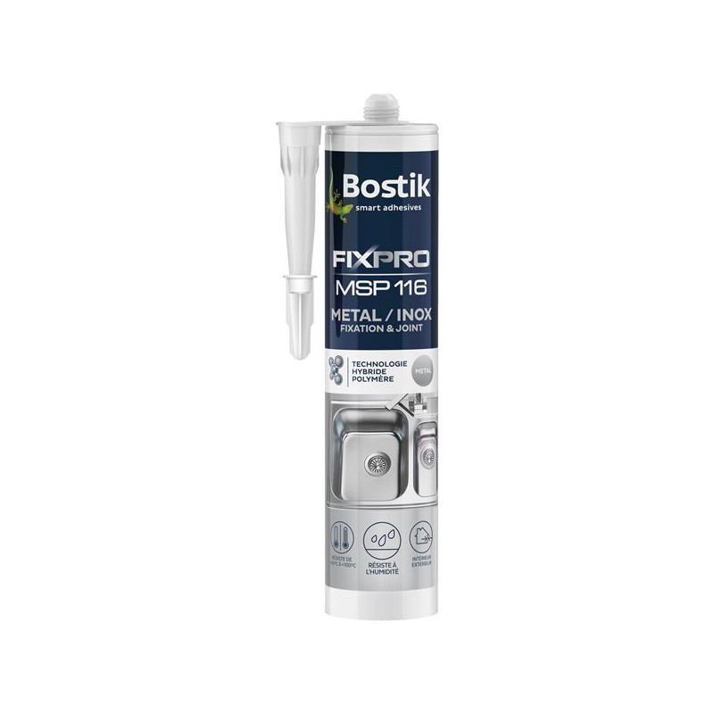 BOSTIK MASTIC FIXPRO MSP116 METAL INOX 290ML BOSTIK - 30618697