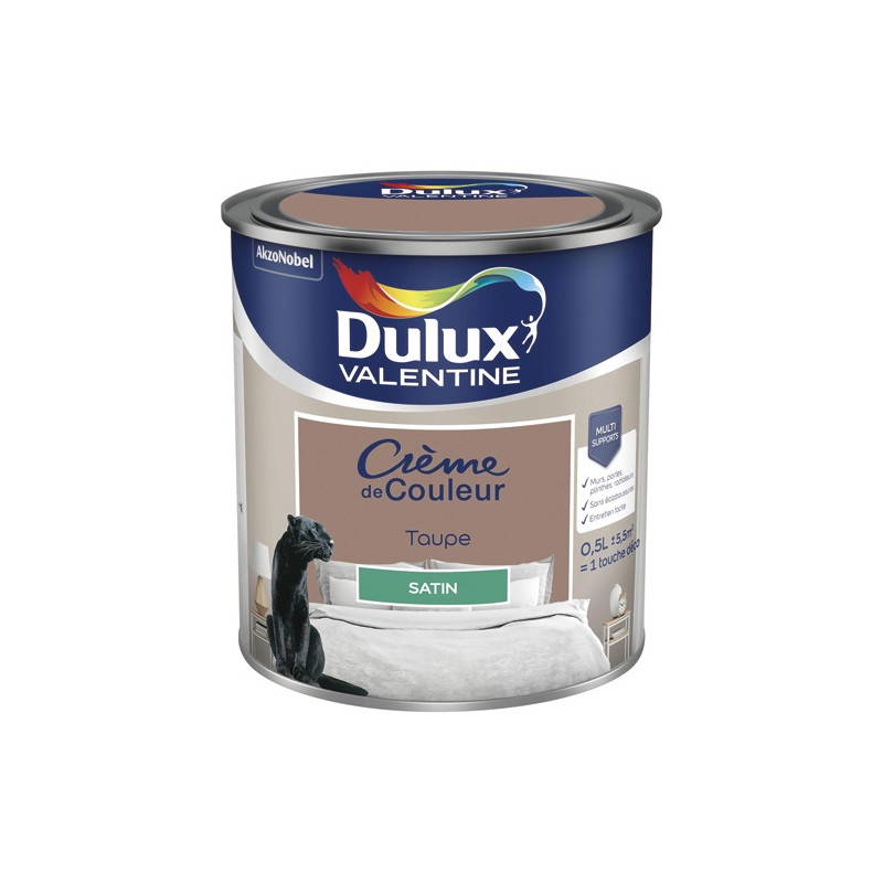 DULUX VALENTINE VALENTINE CREME COUL.SAT.0.5L TAUPE DULUX VALENTINE - 5581881