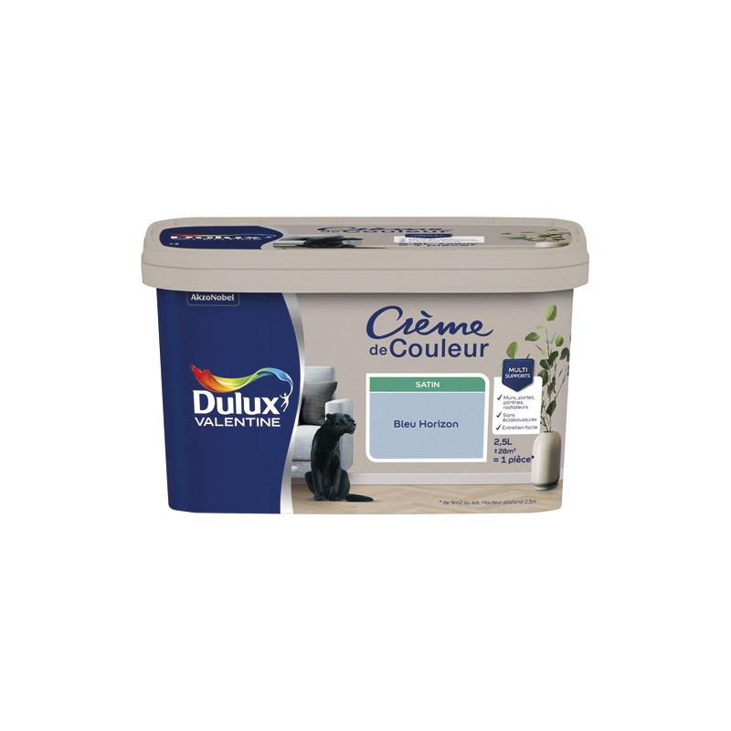 DULUX VALENTINE VALENTINE CREME COUL.SAT.2.5L BLEU HOR DULUX VALENTINE - 5582122