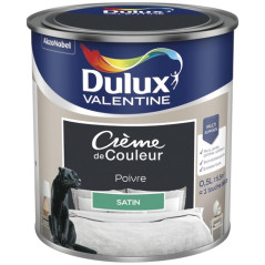 DULUX VALENTINE VALENTINE CREME COUL.SAT.0.5L POIVRE DULUX VALENTINE - 5581872