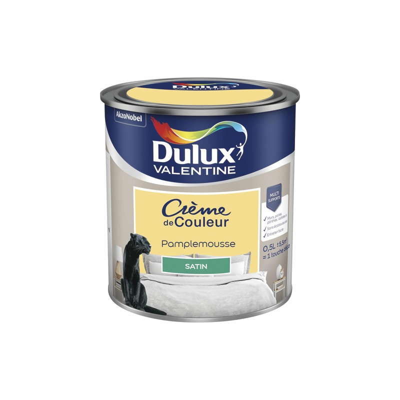 DULUX VALENTINE VALENTINE CREME COUL.SAT.0.5L PAMPLEMO DULUX VALENTINE - 5581870