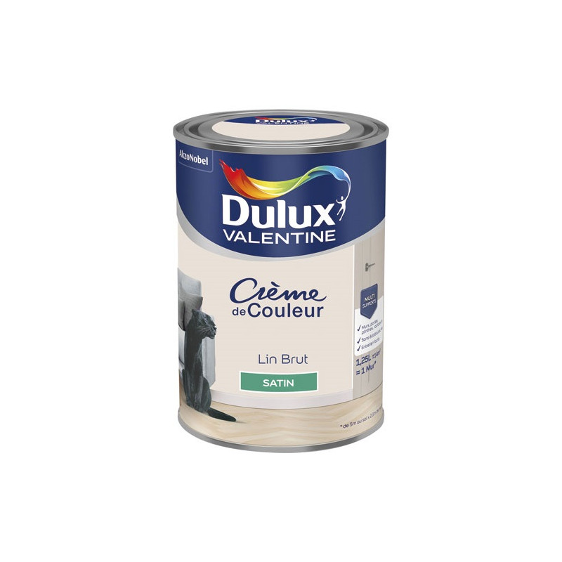 VALENTINE CREME COUL.SAT.1.25L LIN BRU DULUX VALENTINE - 5582006