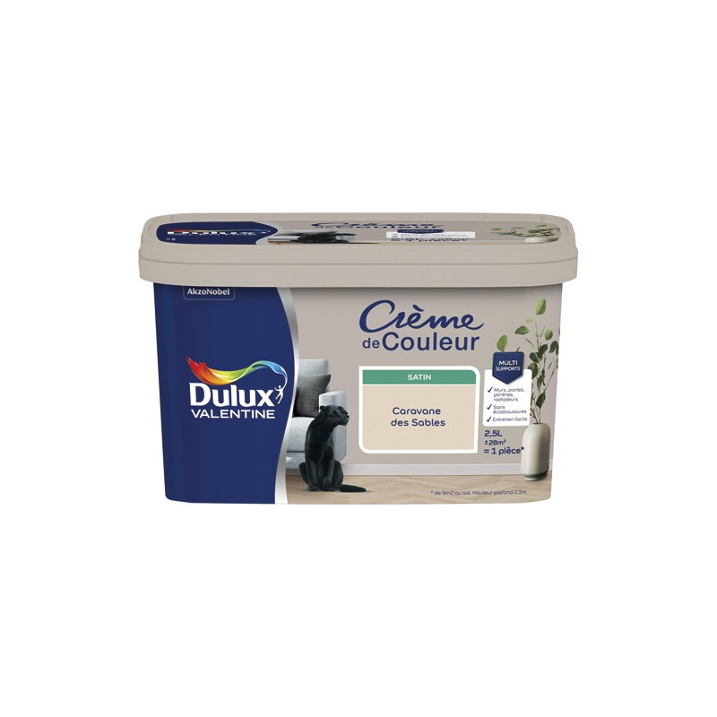 DULUX VALENTINE VALENTINE CREME COUL.SAT.2.5L CARA.SAB DULUX VALENTINE - 5582079