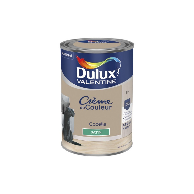 DULUX VALENTINE VALENTINE CREME COUL.SAT.1.25L GAZELLE DULUX VALENTINE - 5581999