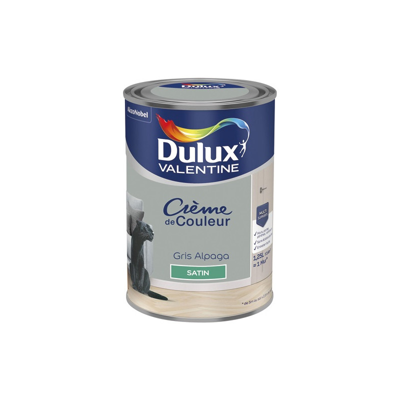 DULUX VALENTINE VALENTINE CREME COUL.SAT.1.25L GRIS AL DULUX VALENTINE - 5582001