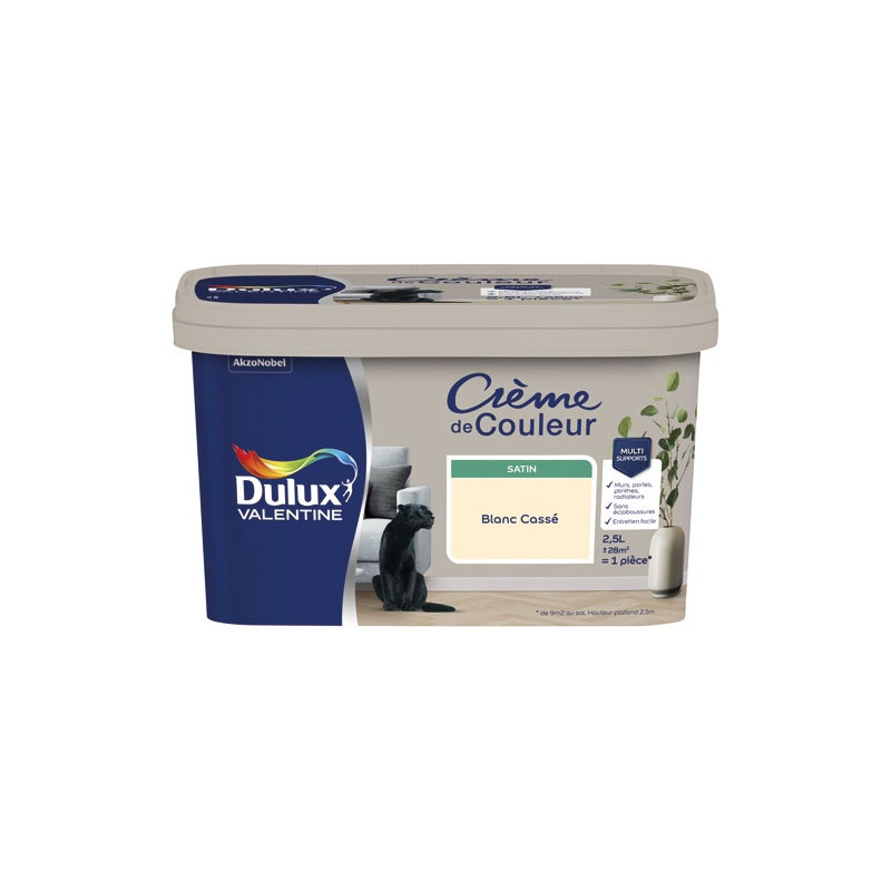 VALENTINE CREME COUL.SAT.2.5L BLC CASS DULUX VALENTINE - 5582070