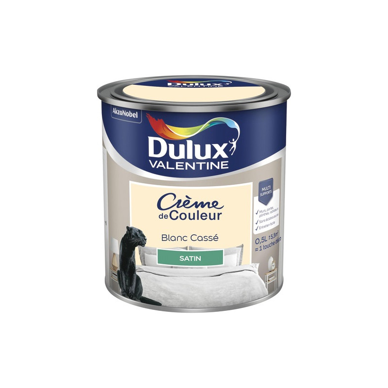 DULUX VALENTINE VALENTINE CREME COUL.SAT.0.5L BLC CASS DULUX VALENTINE - 5581816