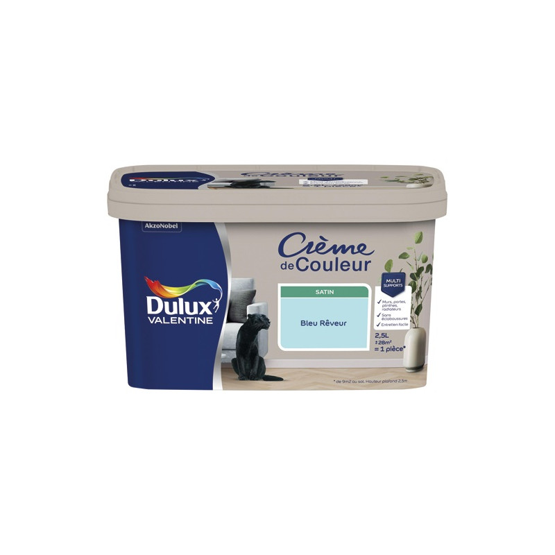 DULUX VALENTINE VALENTINE CREME COUL.SAT.2.5L BLEU REV DULUX VALENTINE - 5582076