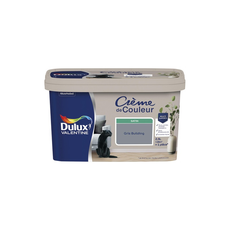 DULUX VALENTINE VALENTINE CREME COUL.SAT.2.5L GRIS BUL DULUX VALENTINE - 5582101