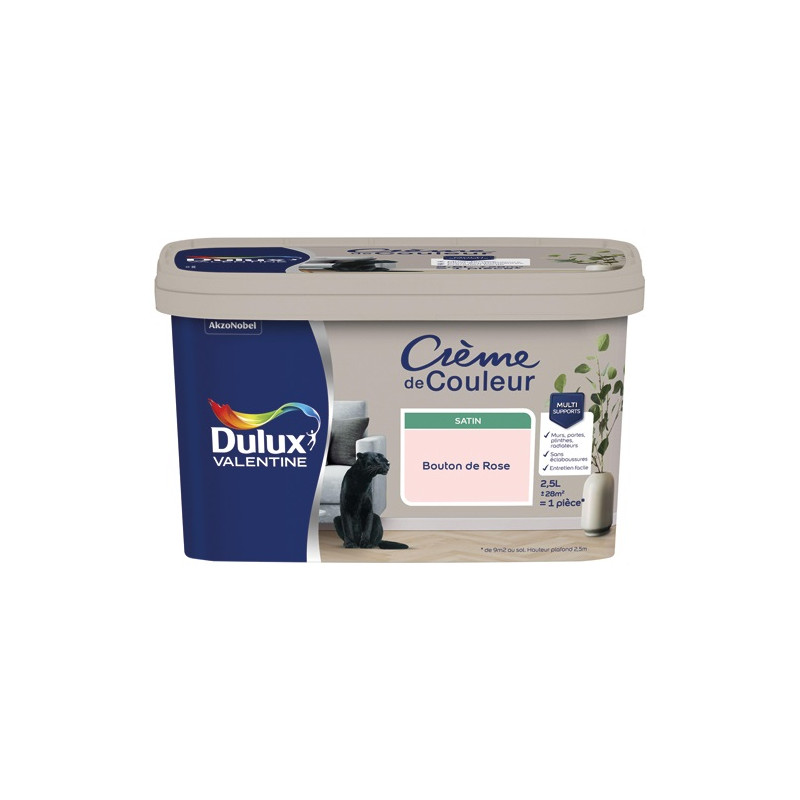 DULUX VALENTINE VALENTINE CREME COUL.SAT.2.5L BOUTON R DULUX VALENTINE - 5582077