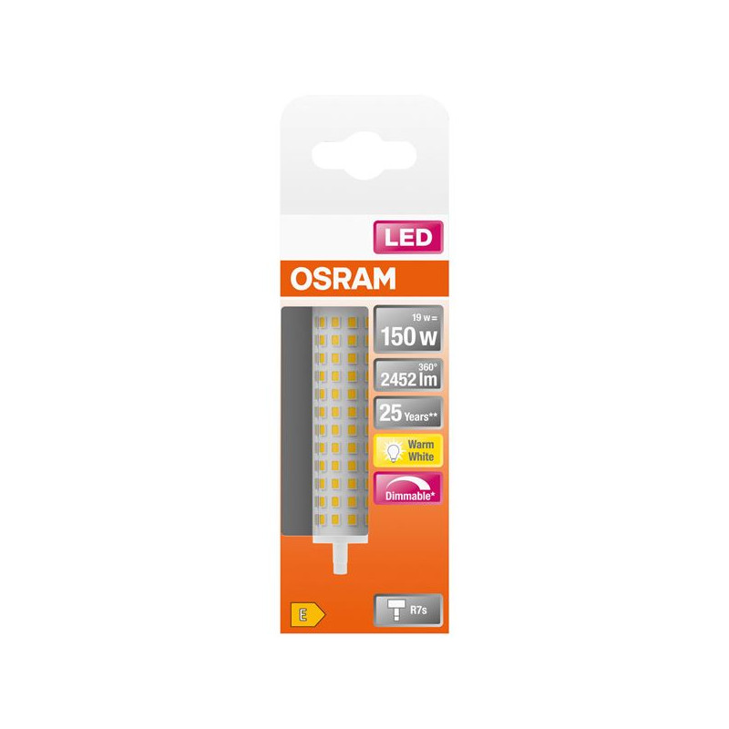 OSRAM LED CRAYON 118MM DIM 19W R7S CHAUD BTE OSRAM - 4058075432574