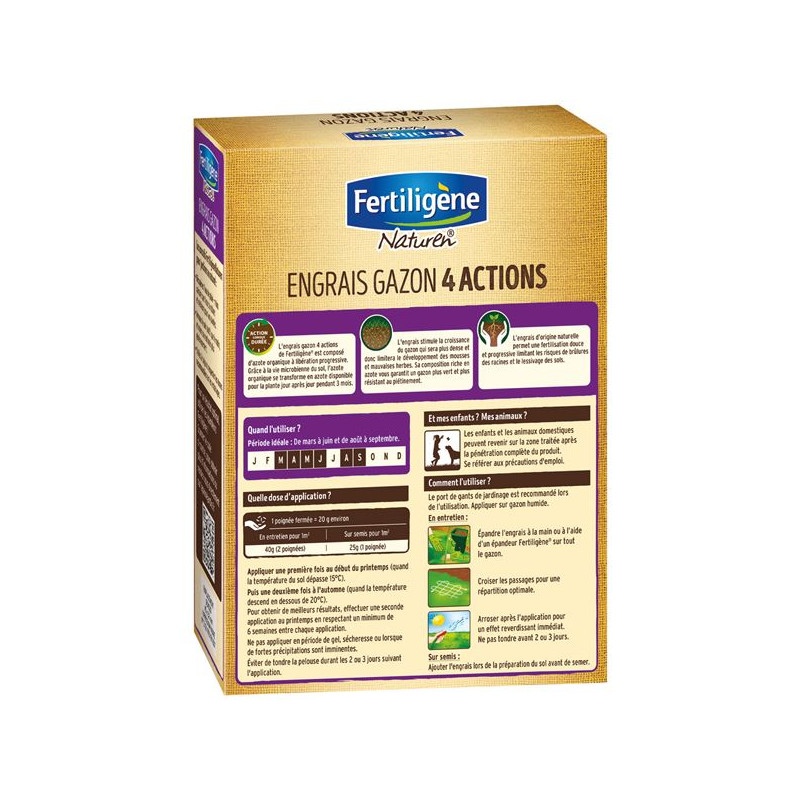 ENGRAIS GAZON 4 ACTIONS 2.45KG /NC FERTILIGENE - F4SN