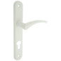 POIGNEE PORTE ALU BLANC PLAQUE CYLINDR ALPERTEC - 462804