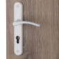 POIGNEE PORTE ALU BLANC PLAQUE CYLINDR ALPERTEC - 462804