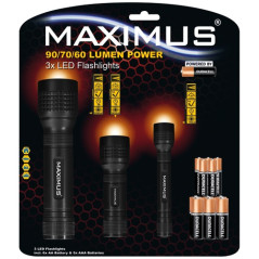 MAXIMUS LAMPE TORCHE X3 60 70 90 LUMENS MAXIMUS - M-FL-022-DU