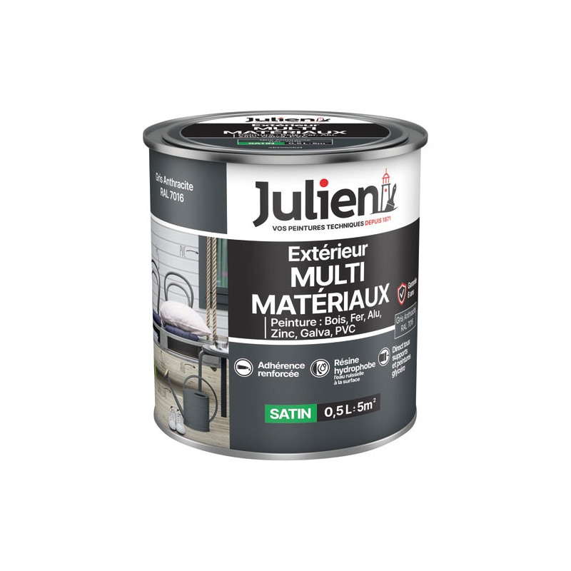 JULIEN JULIEN MULTI MATERIAUX GRIS ANTHRA 0L5 JULIEN - 5695819