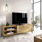 Ensemble salon NESS : Meuble TV 155cm + Buffet 3 portes + Table basse relevable - Chene Artisan