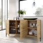 Ensemble salon NESS : Meuble TV 155cm + Buffet 3 portes + Table basse relevable - Chene Artisan