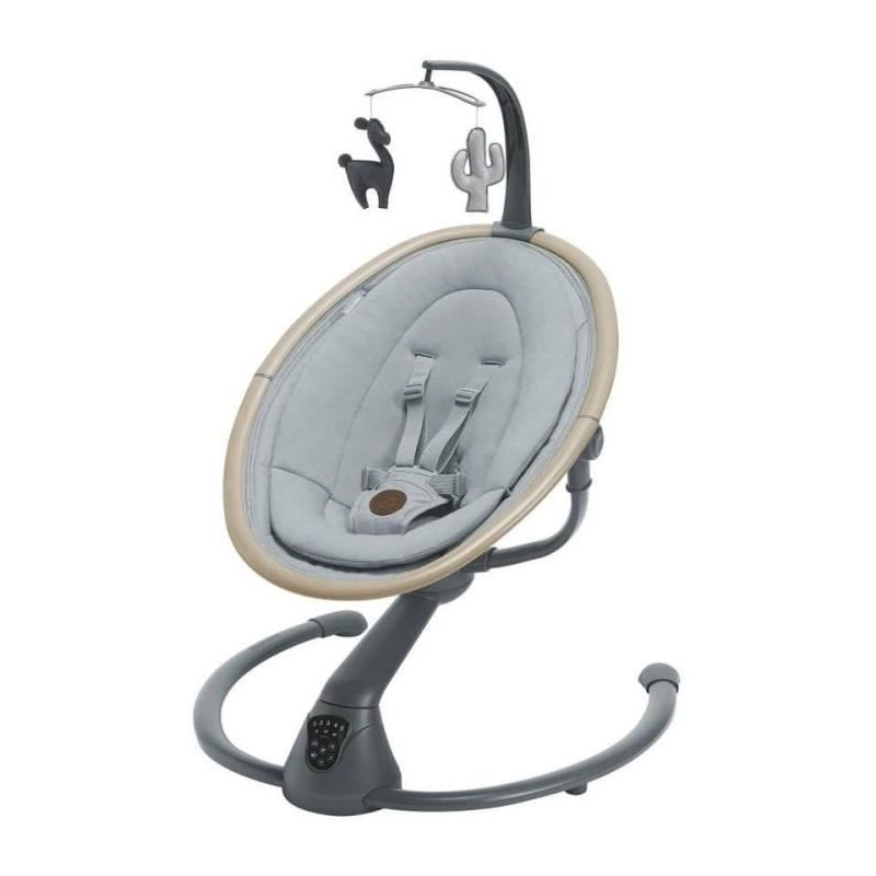 MAXI-COSI Cassia ECO Balancelle Electrique Musicale, De la naissance a 6 mois, Beyond Grey