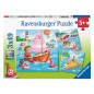 Ravensburger - Water vehicles Jigsaw puzzle, 3x49pcs. 57207