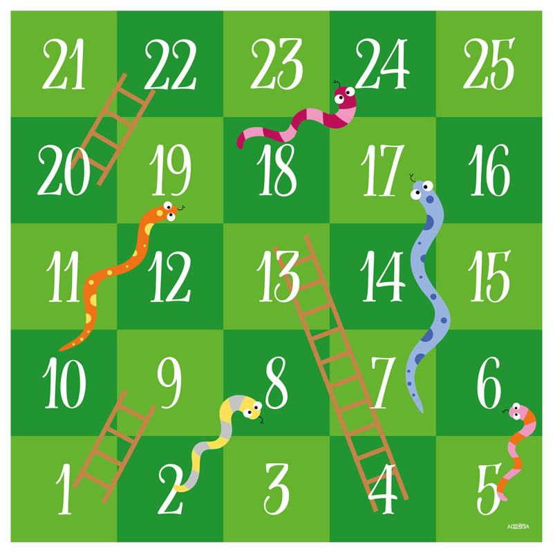 Achoka - Playmat Snakes and Ladders, 200x200cm 30615