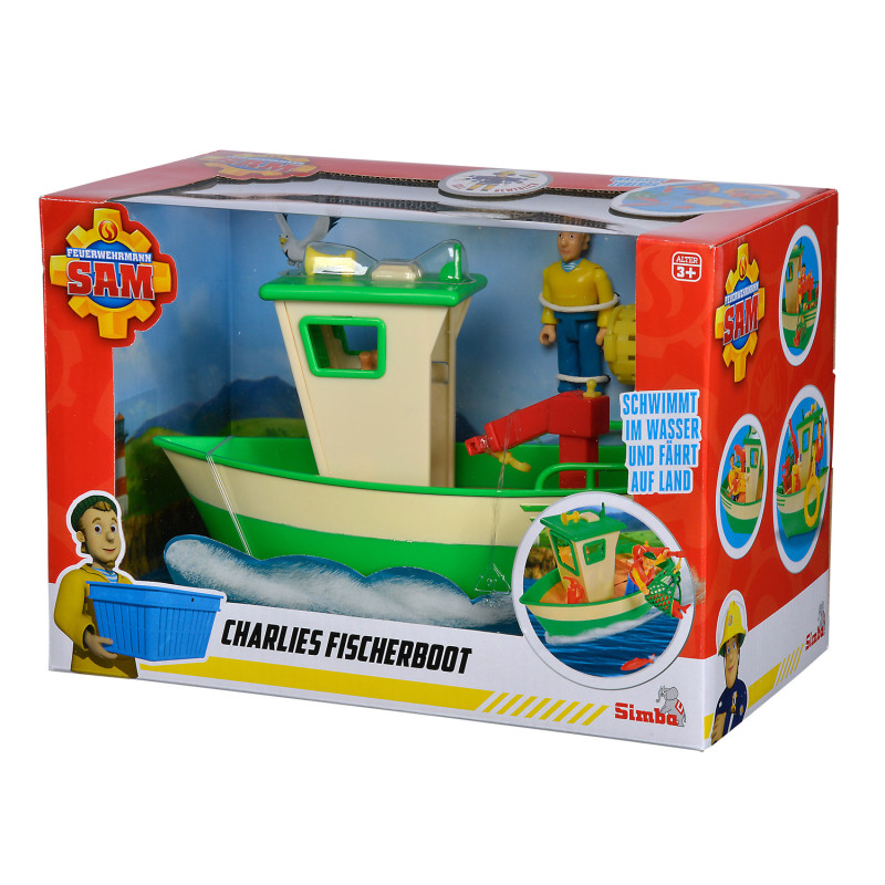 Simba - Fireman Sam Charlies Fishing Boat with Figure 109252574