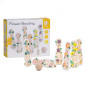 Classic World Wooden Bowling Set Flowers, 14 pcs, 60008