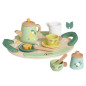 Classic World Wooden Vintage Tea Set with Tray, 14 pcs. 50576