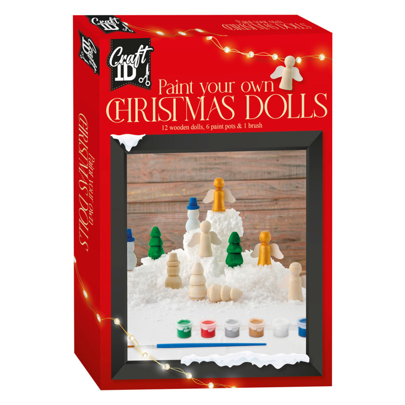 Grafix - Paint your own Wooden Christmas Figures, 12pcs. CR8016/GE