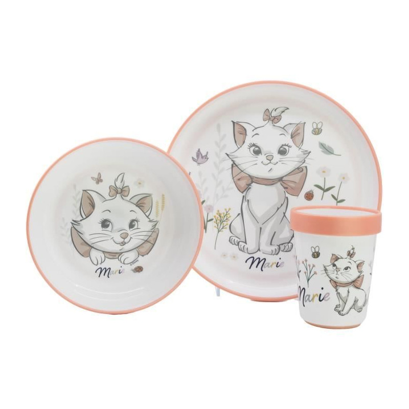 Coffret repas THERMOBABY ARISTOCHAT 3 pieces : Assiette, bol et gobelet