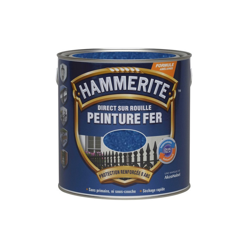 HAMMERITE FER MARTELE 2.5L NOIR JULIEN - 5093252