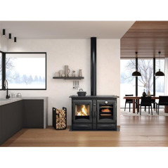 NORDICA 7016050-CUISINIERE A BOIS - ALASKA - NOIRE NORDICA - ALASKANOIRE