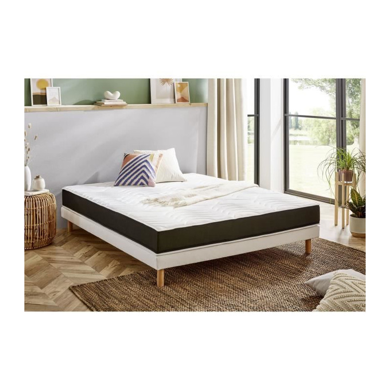 DORMIPUR ensemble matelas mémoire de forme ép. 22 cm et sommier 140x190 cm