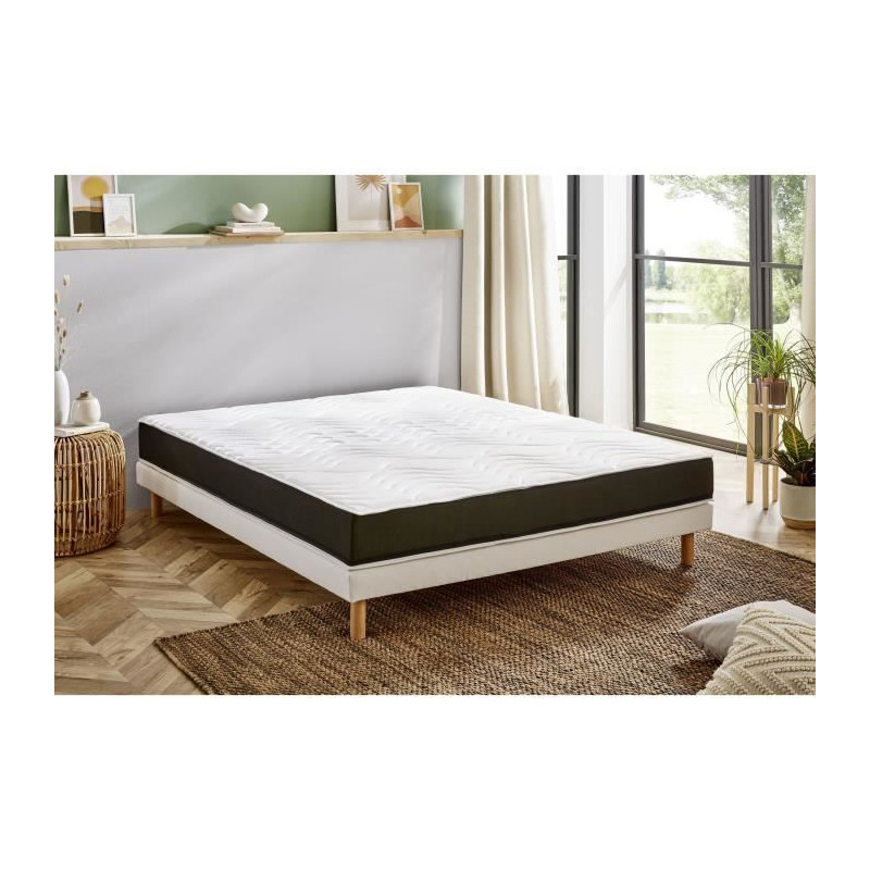 DORMIPUR ensemble matelas mémoire de forme ép. 22 cm et sommier 140x190 cm