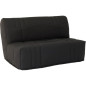 Banquette 2 places BZ DREAM - Tissu 100% Coton noir - Couchage 140x190 cm - L145 x P100 x H90 cm