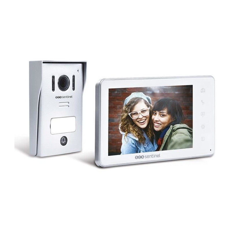 Interphone vidéo filaire, coloris blanc - VisioKit 7 - SCS SENTINEL