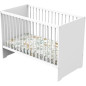 Lit bébé 120x60 cm BABY PRICE FIRST - Décor blanc