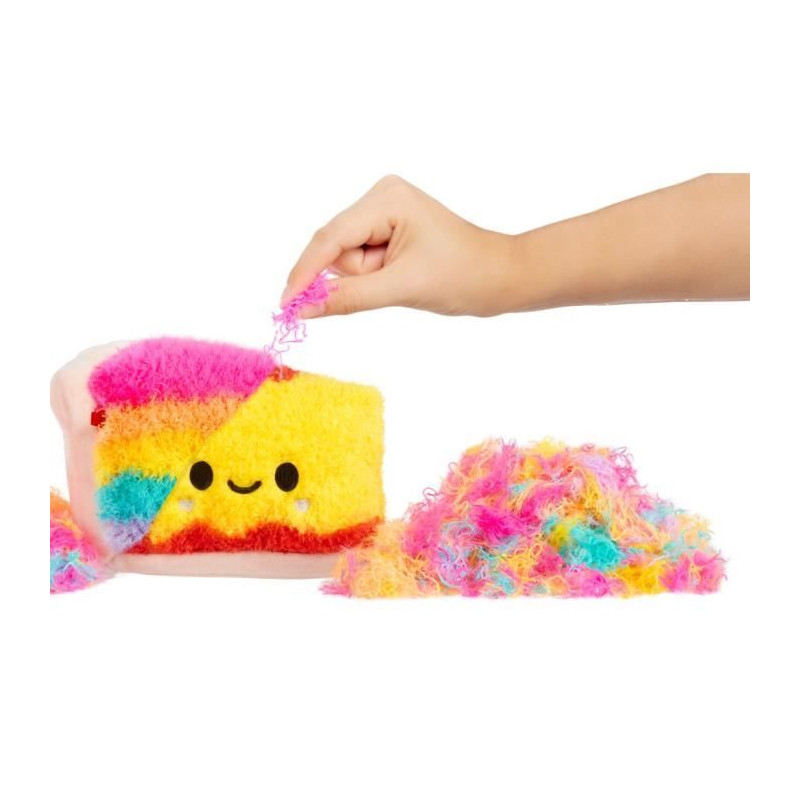 Fluffie Stuffiez - Peluche ASMR a personnaliser - GÂTEAU - Rembourrage a retirer et découvrir un autre personnage - Dés 4 ans