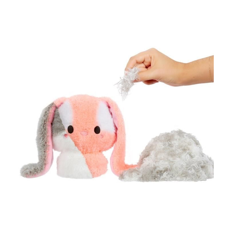 Fluffie Stuffiez - Peluche ASMR a personnaliser - LAPIN - Rembourrage a retirer et découvrir un autre personnage - Dés 4 ans