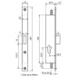 Serrure 3 points coffre 37 40 axe des tringle à 15 METALUX F137403000