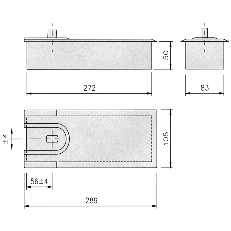 Plaque de pivot 710.01 pour série 8610 finition inox MUSTAD 3050705064