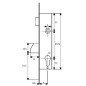 Monopoint à larder profil étroit axe 20mm pêne dormant basculant TESA 4210205NM