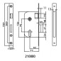 Serrure à larder Multibat à profil européen Axe 50mm têtière 25mm hauteur 250mm finition noir JPM 210000 82 1A